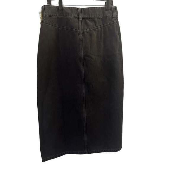 We The Free Free People Cottagecore Goth Madison Midi Denim Skirt in Black Wash - Picture 5 of 6